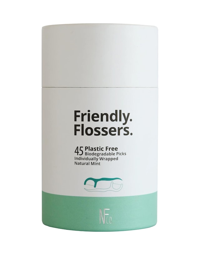 The Natural Family Co. Friendly Flossers, Kişiye Özel Sarılmış Palet Kürdanı, Dişler Arasında Kolayca Geçer, P