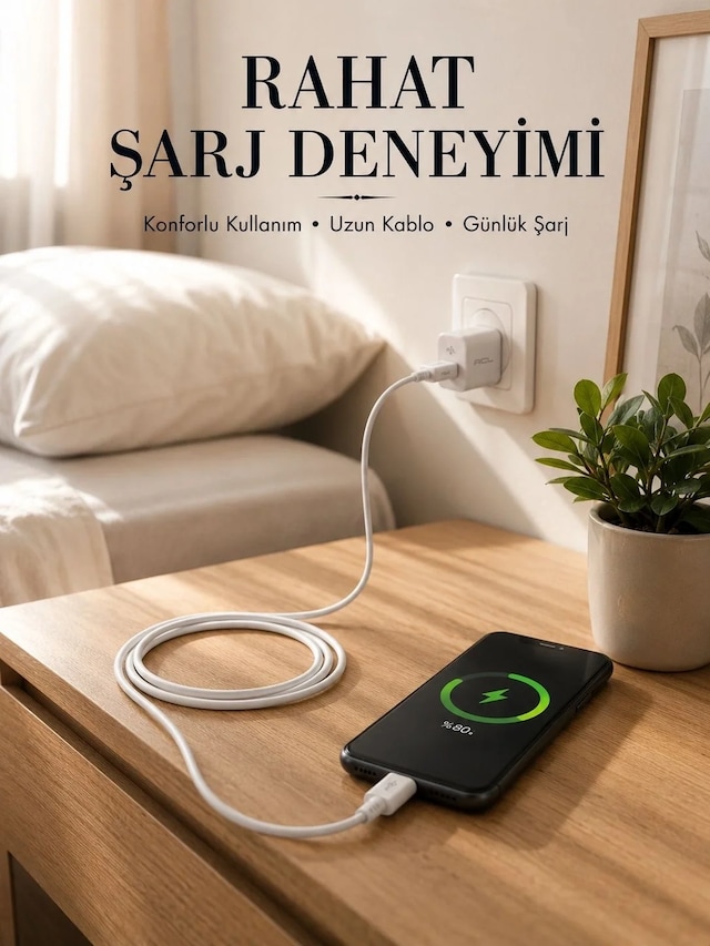 Ers Usb-a To Type-c Şarj Kablosu 2 Metre Uzun Kablo