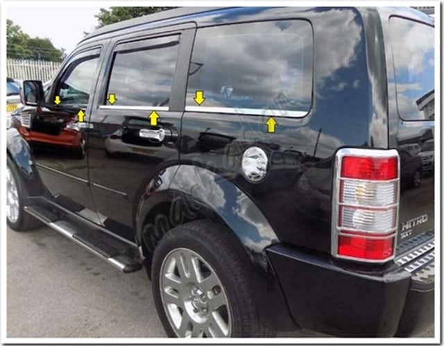 Db Chrome Dodge Nitro Cam Çıtası Nikelajı 2007 Sonrası 6 Parça P.