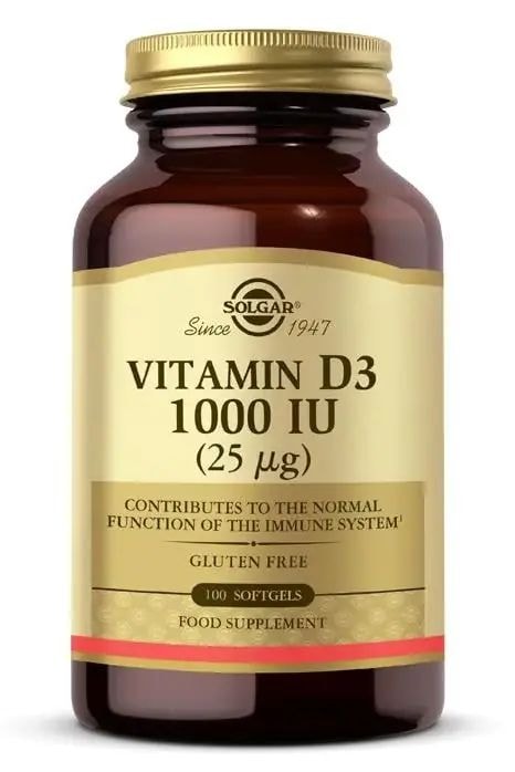 Solgar Vitamin D3 1000 Iu 100 Kapsül