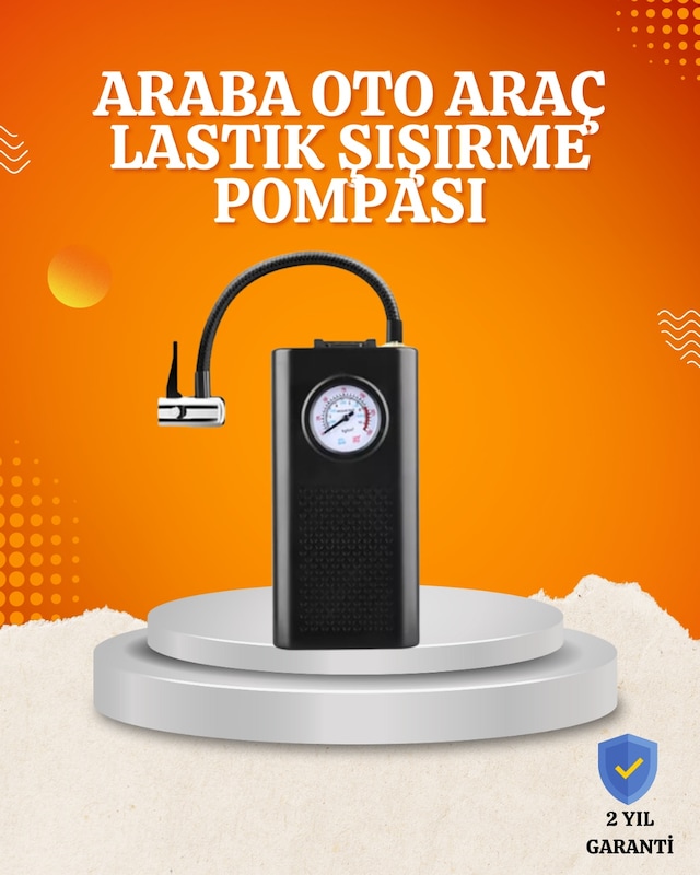 Tek Taşınabilir Elektrikli Oto Motosiklet Bisiklet Lastik Şişirme Pompası Najmaddin