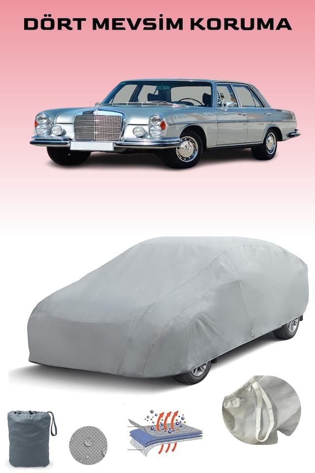 Mercedes S-serisi W108/w109 1965 - 1972 Araba Brandası Oto Branda Gri