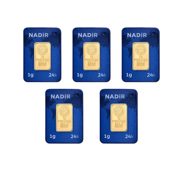 1 Gr 24 Ayar Nadir Gram Altın 5'li