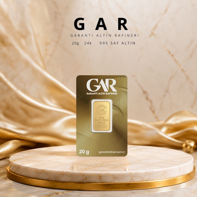 1 Adet 20 Gr 24 Ayar Altın 995 Gar
