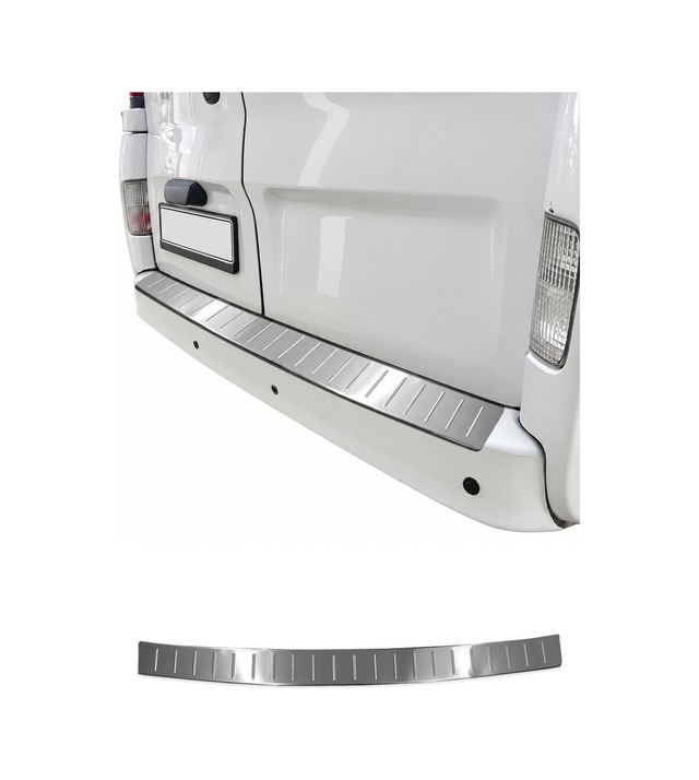 Renault Master 2010-2024 / Opel Movano B 2010-2021 Uyumlu Krom Arka Tampon Eşiği P.çelik Taşlı Mat