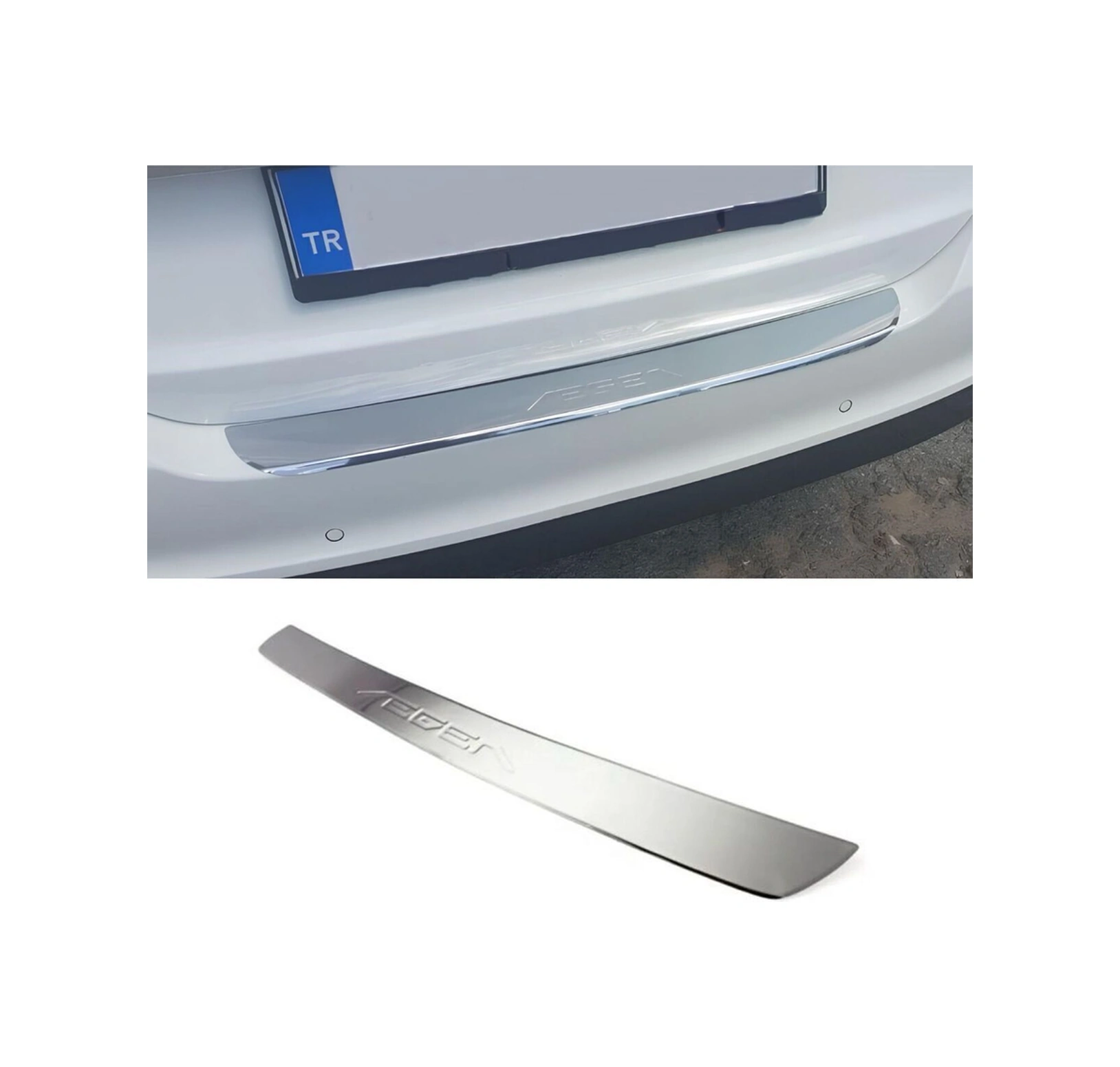 Ueskrom Fiat Egea Sedan Krom Arka Tampon Eşiği 2015 Ve Sonrası P.çelik