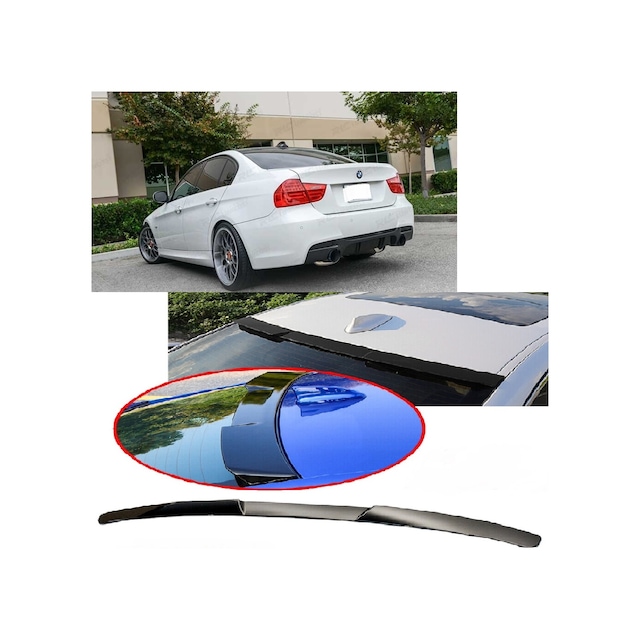 Bmw E90 2005-2012 Plastik Boyasız Yarasa M4 Cam Üstü Spoiler