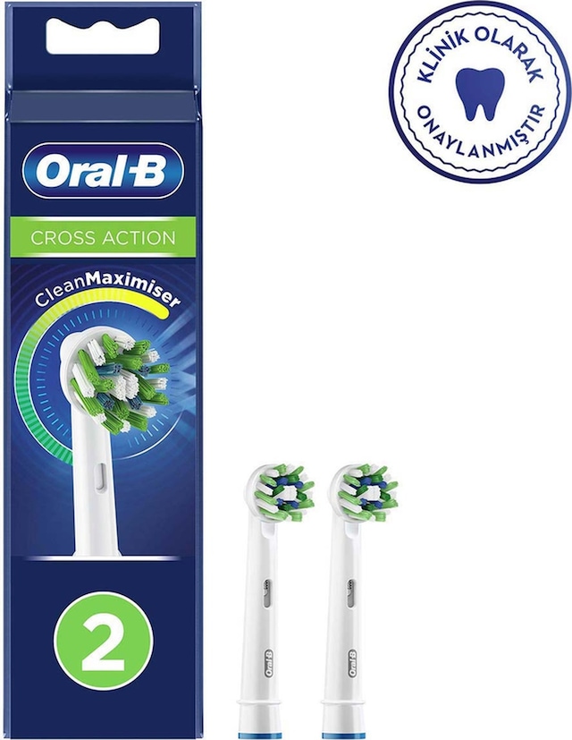 Oral-B Cross Action Clean&Maximiser Şarjlı Diş Fırçası Yedek Başlığı 2'li