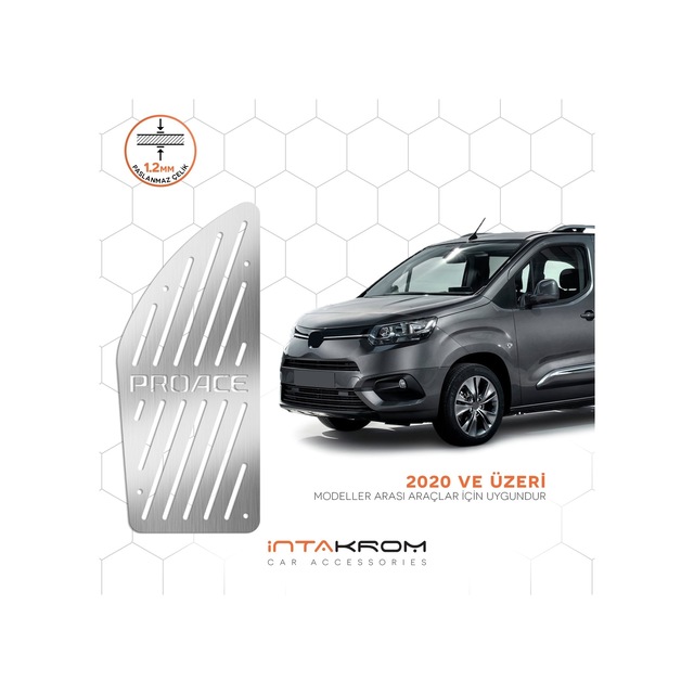 Toyota Uyumlu Proace City Krom Ayak Dinlendirme Pedalı 2020 Ve Üzeri