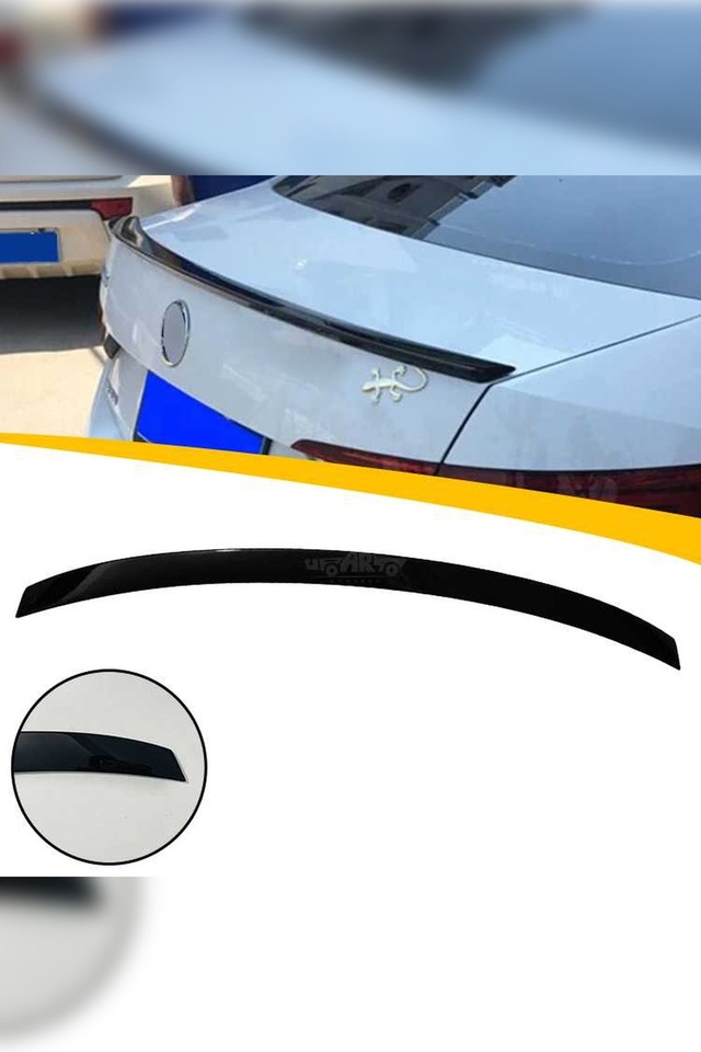Skoda Superb 2016+ Uyumlu Bagaj Üstü Spoiler Pianoblack İthal Abs Plastik Parlak Siyah