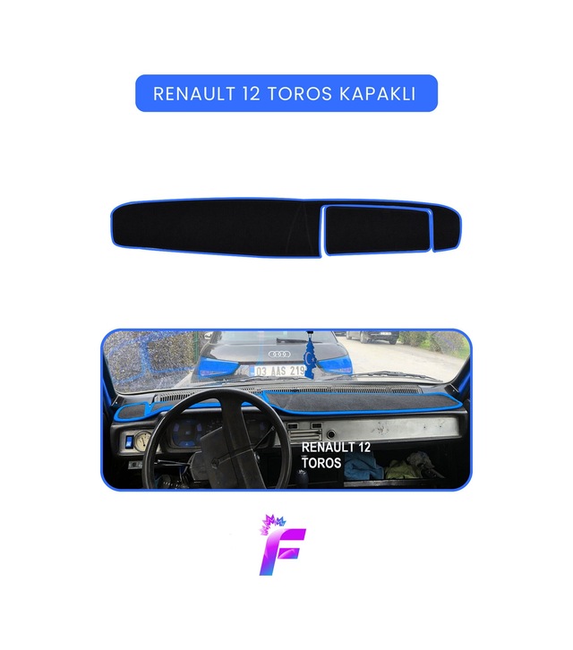 Renault Toros Uyumlu Ön Göğüs Koruma Hızlı Ve Kolay Montaj Kaymaz Tasarım Oto Aksesuar A23 Torpido Halısı
