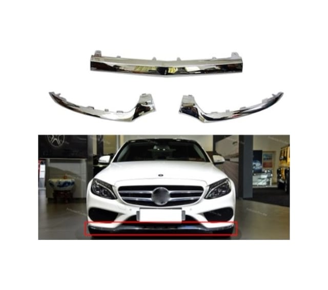 Mercedes W205 Tampon Nikelaj Amg Seti Krom 2014-2018