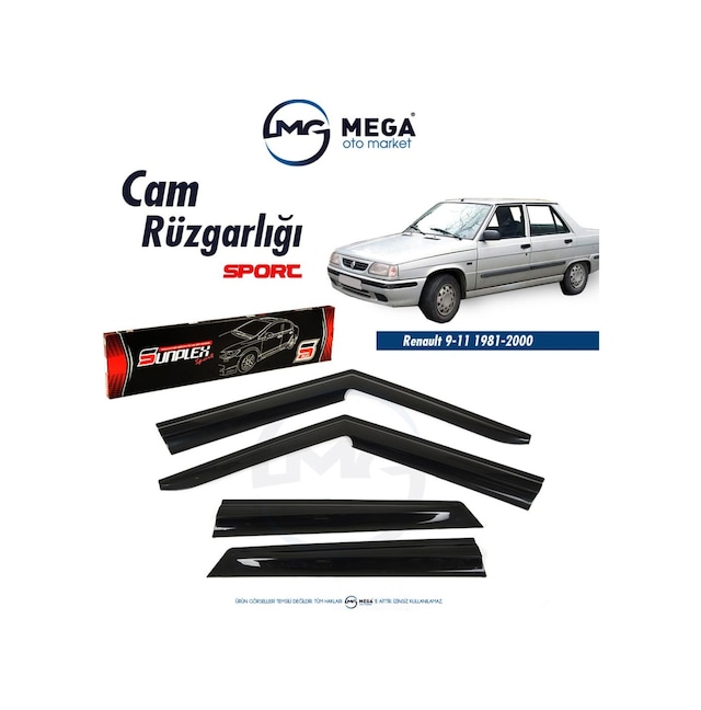 Renault 9-11 Cam Rüzgarlık Mugen Tip Sunplex