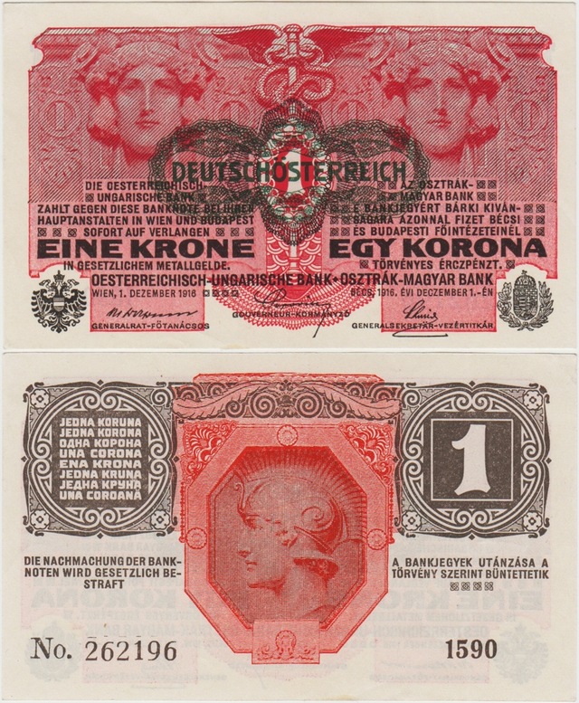 Avusturya 1 Kron 1916 I. Dünya Savaşı Dönemi Çilaltı.