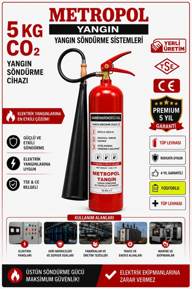 Co2 Karbondioksit Gazlı Yangın Söndürme Tüpü - 741930527
