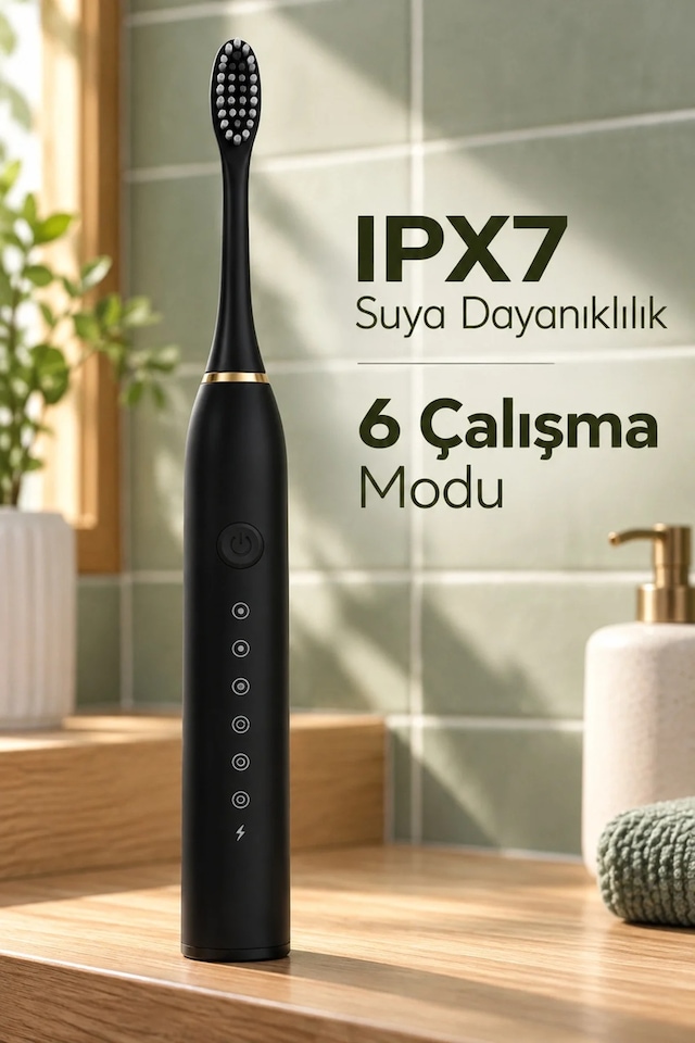 Ers Siyah Elektrikli Diş Fırçası Zamanlayıcılı Ve Hafızalı
