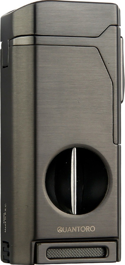 Quantoro Dört Torch Pürmüz V-kesici/delicili Gunmetal Metal Puro Çakmağı - Trz1135