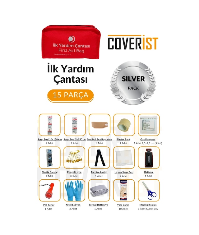 Acil Durum Ve İlk Yardım Seti - İlk Yardım Çantası Silver Pack