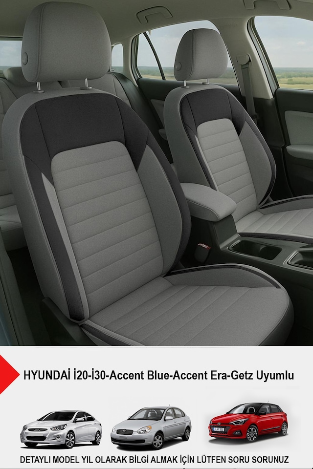 Mocha Taytüyü Oto Koltuk Kılıfı Hyundai İ20-i30-accent Blue-era-getz Uyumlu Füme