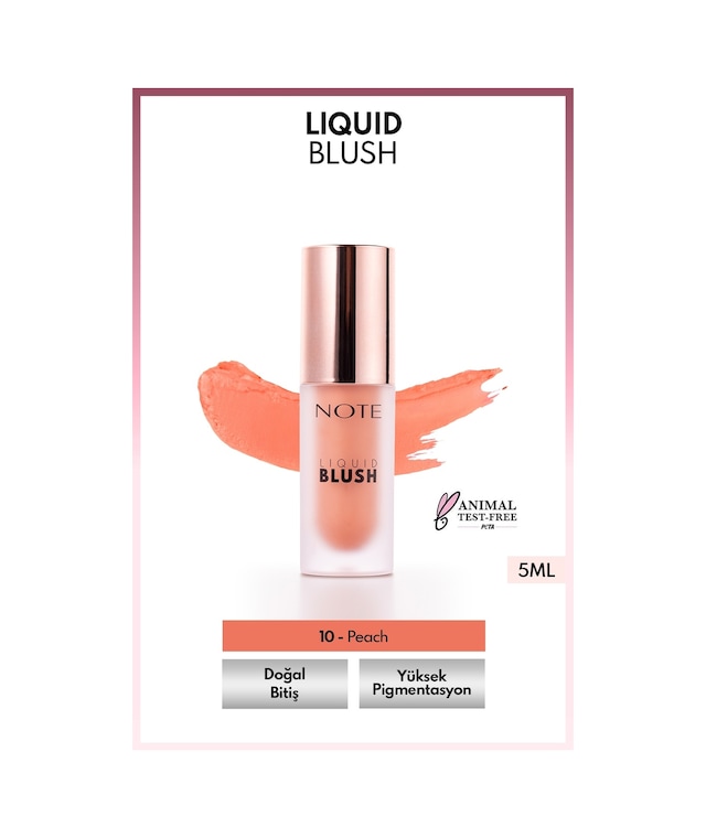 Liquid Blush Nemlendirici Etkili Likit Allık - 10 Peach (Işıltılı)