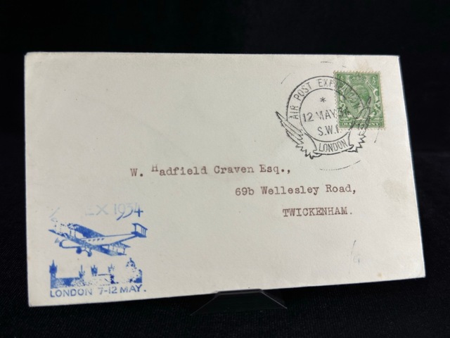 Uçak Postası Air Mail 12 May 1934 Yılı Air Post Exhibition London Özel Gün Damgalı Zarf