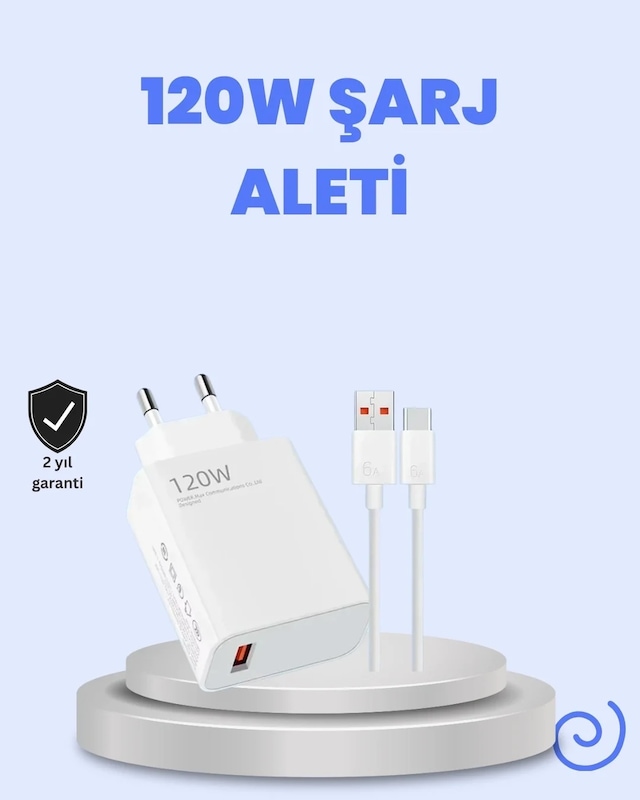 Ers 120 Watt Turbo Şarj Cihazı Redmi Note 10 11 12 Uyumlu