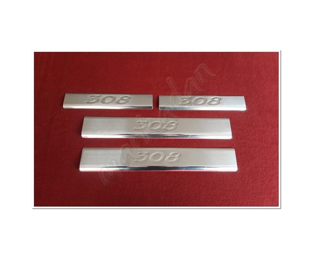 Db Chrome Peugeot 308 Krom Kapı Eşiği Baskı 2007-2013 4 Parça P.Ç