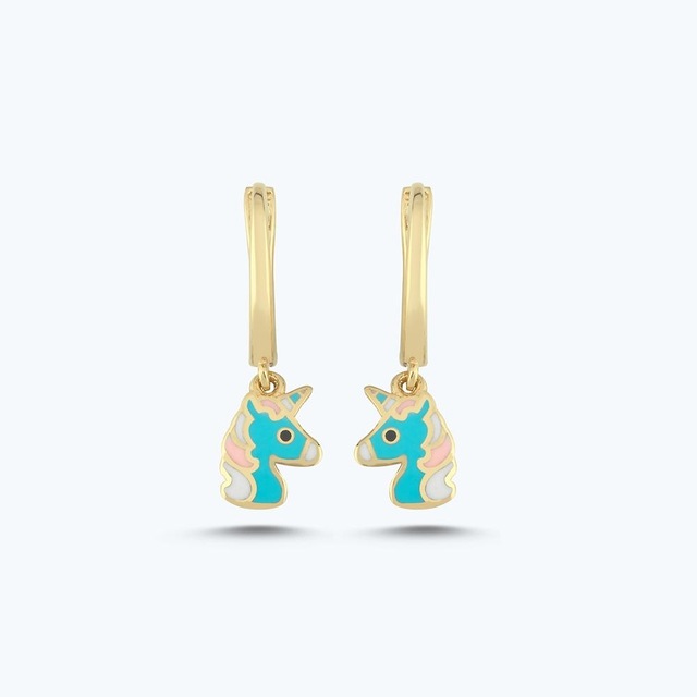 Altınbaş Altın Çocuk Unicorn Küpe Ajrkp0002-y-24754 Çok Renkli