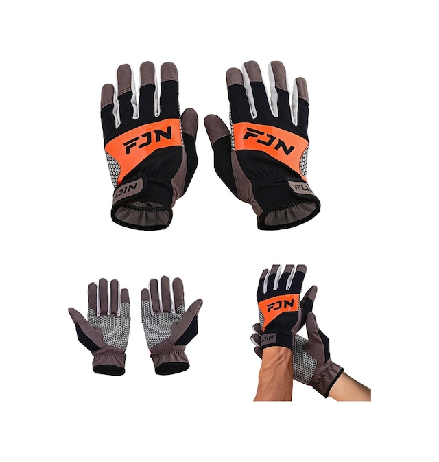 Fujin Pro Angler Trolling Gloves Black M/l Siyah - Turuncu