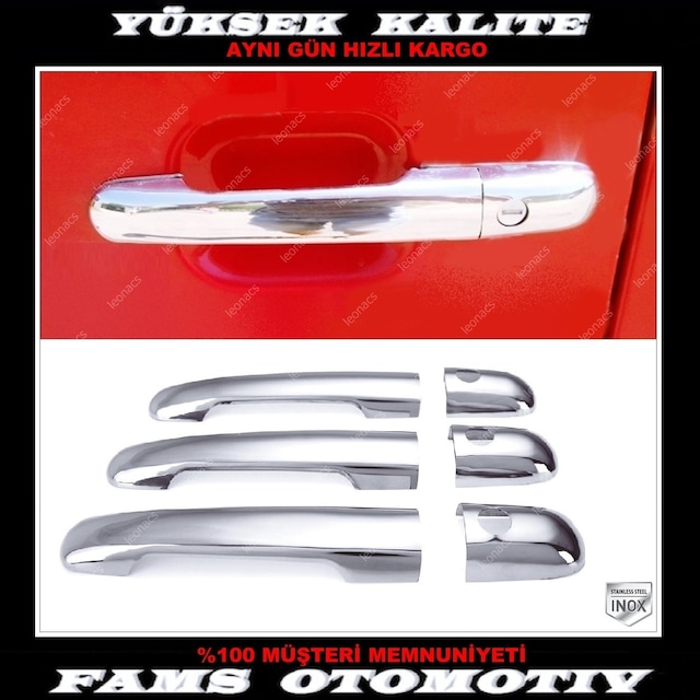 Vw Volt Krom Kapı Kolu Seti 3 Kapı 1998-2006 P.Çelik