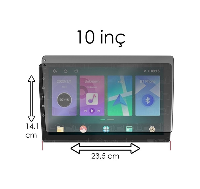 10 Inç Universal Uyumlu Mat 9h Nano Ekran Koruyucu