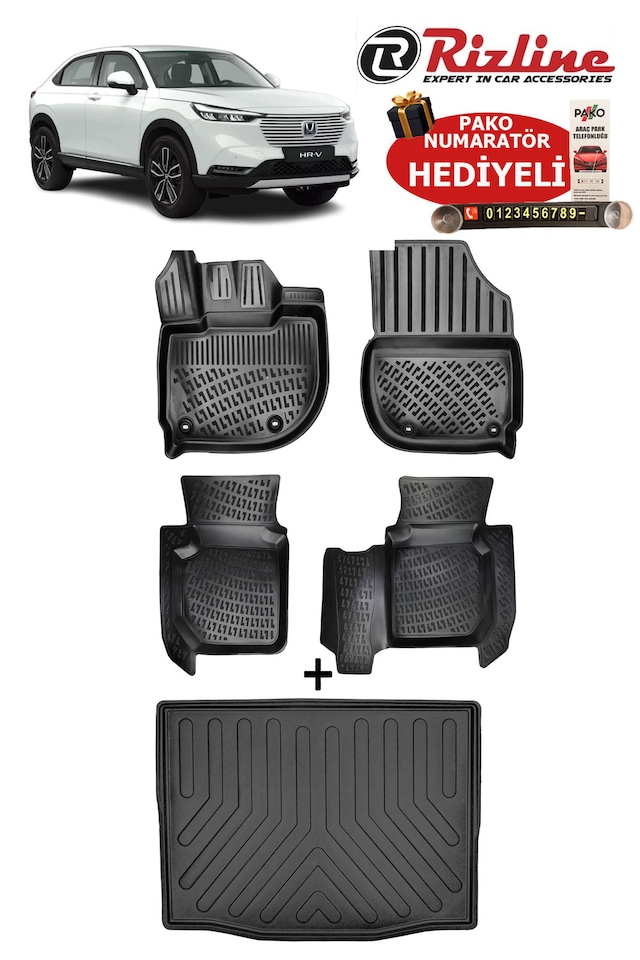 Honda Hrv 2022-2026 Havuzlu Paspas Ve Bagaj Havuzu Seti