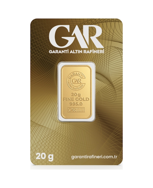 Garanti Gold 20 gr Gram Külçe Altın 24 Ayar