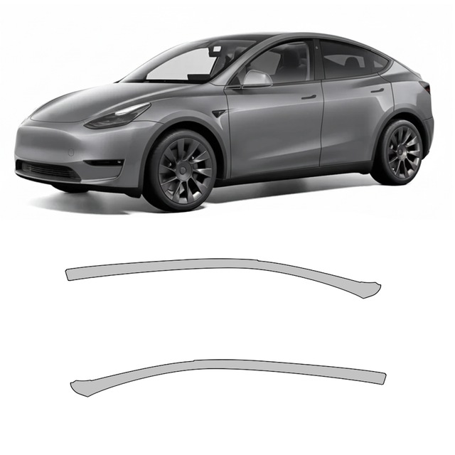 Tesla Model Y 2021 Juniper Üst Direkler, Hazır Kesim, 210 Mikron Ppf Tpu, Şeffaf Boya Koruma Filmi