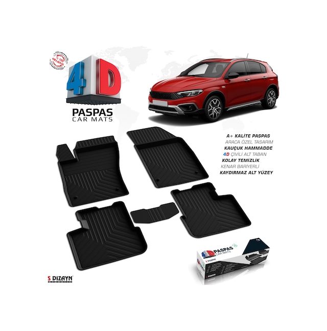 Sdizayn S-Dizayn Fiat Egea Cross 4D Havuzlu Paspas 2020 Üzeri