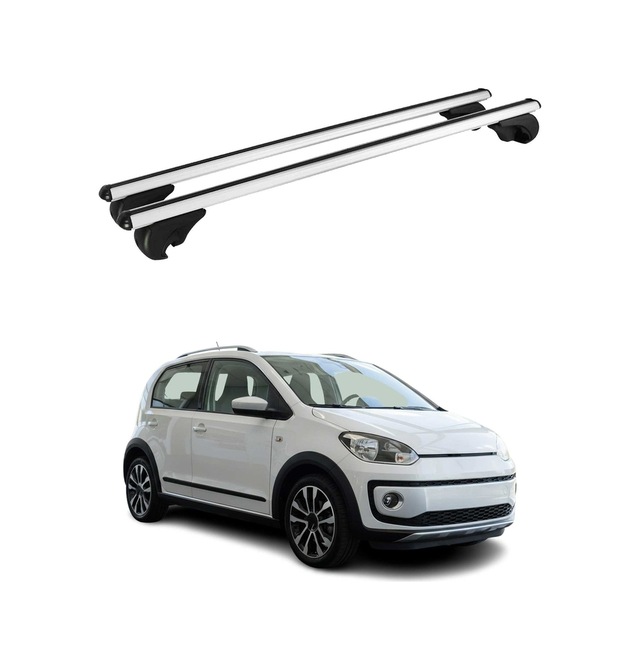 Vw Up 2011-2023 Arası Uyumlu Port Bagaj Taşıyıcı Ara Atkı Alüminyum Gümüş 2 Parça