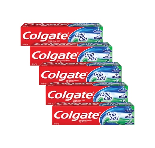 Colgate Üçlü Etki Diş Macunu 5 x 50 ML