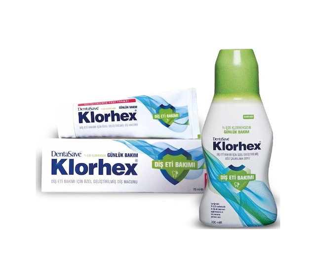 DentaSave Klorhex Diş Eti Bakımı Diş Macunu 75 ML + Ağız Bakım Suyu 300 ML