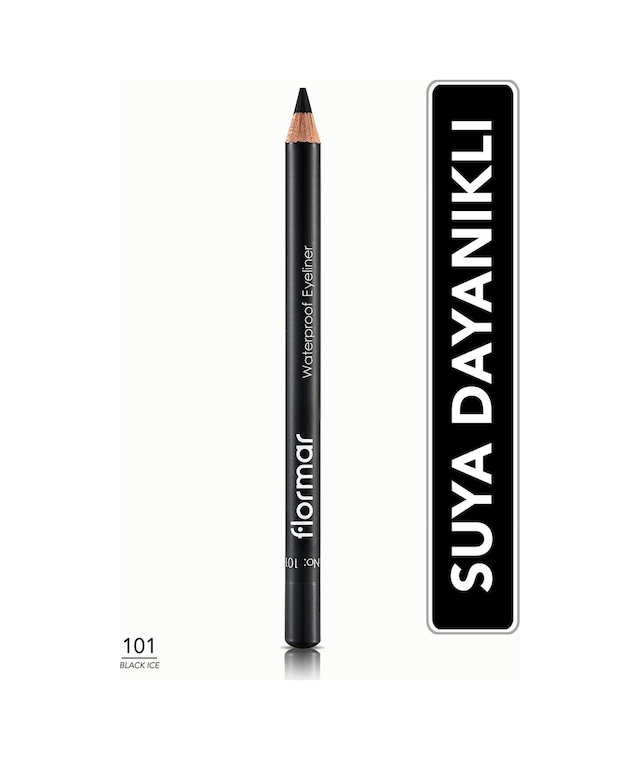 Flormar Waterproof Eyeliner Suya Dayanıklı Kajal Göz Kalemi 101 Black Ice