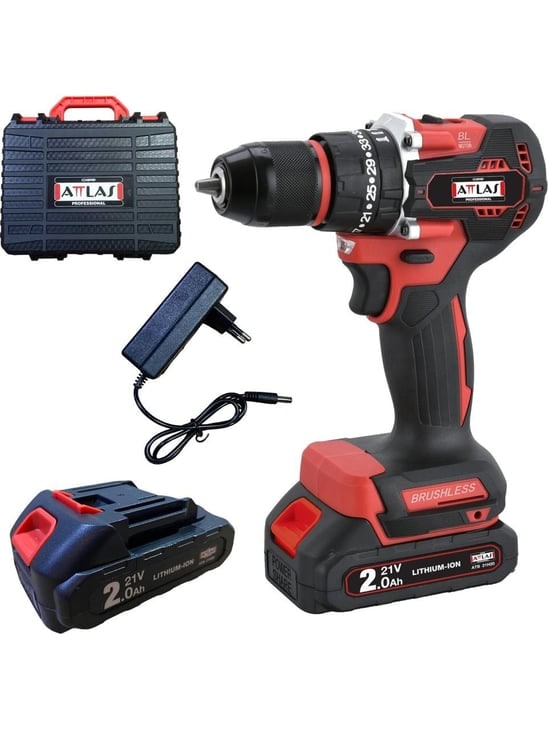 Attlas Atb 21 BLPD-202C 21V 2x2.0 Ah Çift Akülü Kömürsüz Darbeli Matkap - A0104075