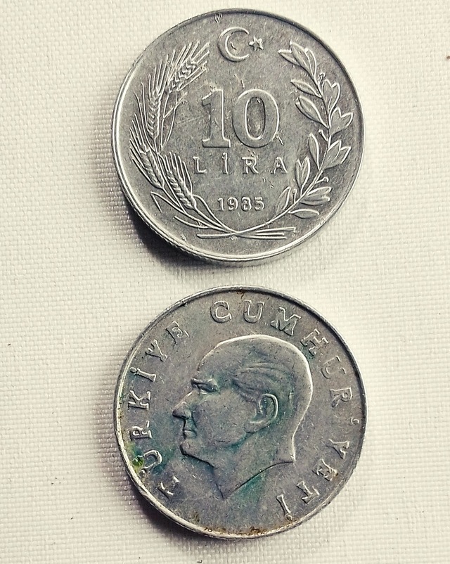 10 Lira 1985 Eski Koleksiyon Madeni Para.