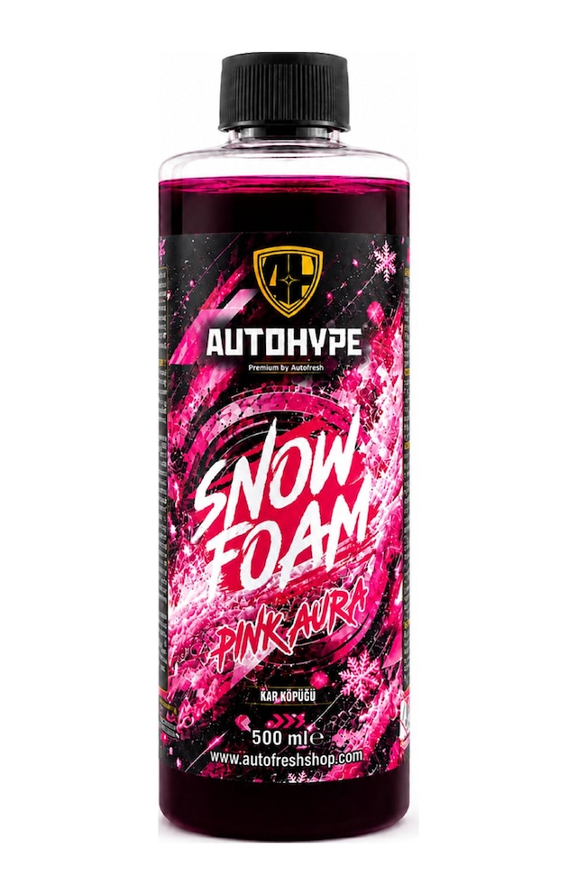 Snow Foam Pink Aura 500 Ml Konsantre Pembe Köpük Oto Ön Yıkama Şampuanı Yoğun Köpük