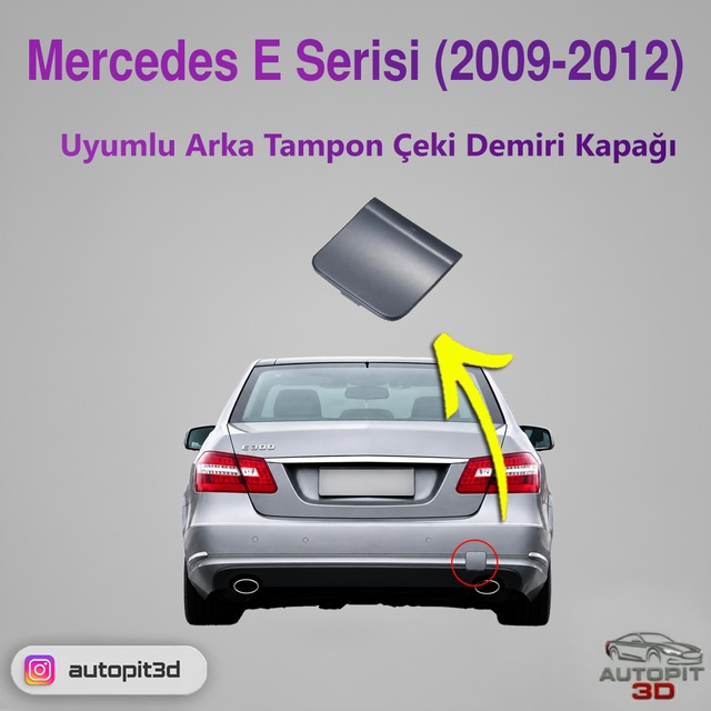 Mercedes Benz E Serisi 2009-2012 Uyumlu Arka Tampon Çeki Demiri Kapağı