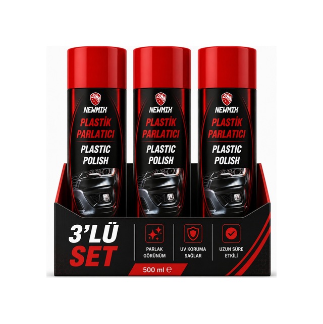3 Adet Newmix Tampon-plastik Yenileyici 500 Ml Aerosol
