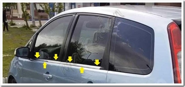 Markadan Ford C-Max Krom Cam Çıtası 2003-2010 4 Parça Paslanmaz Ç