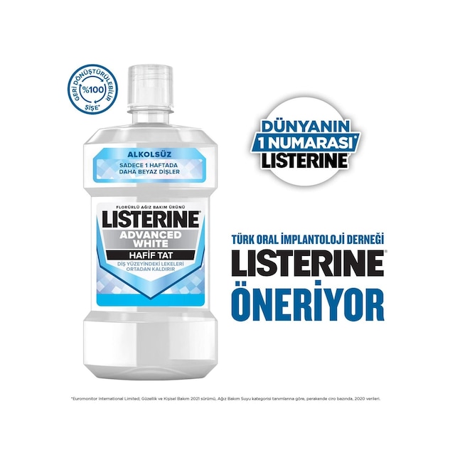Advanced White, Hafif Tat Ağız Bakım Suyu, 250ml Sku: Zeusb07bqv9xsz