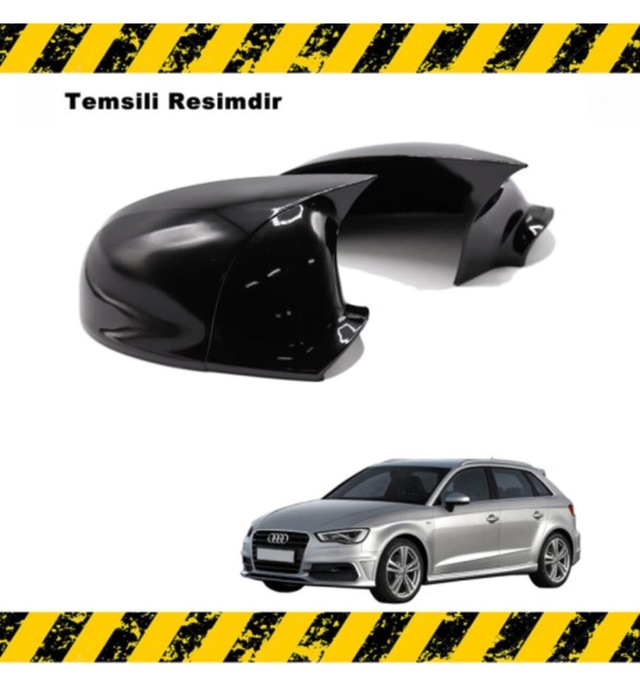 Audi A3 Ayna Kapağı Hb 2013-2020 Arası Siyah Yarasa Batman - Piano Black