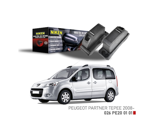 Niken Araca Özel Kolçak Peugeot Partner Tepee 2008 - Sonrası Siyah