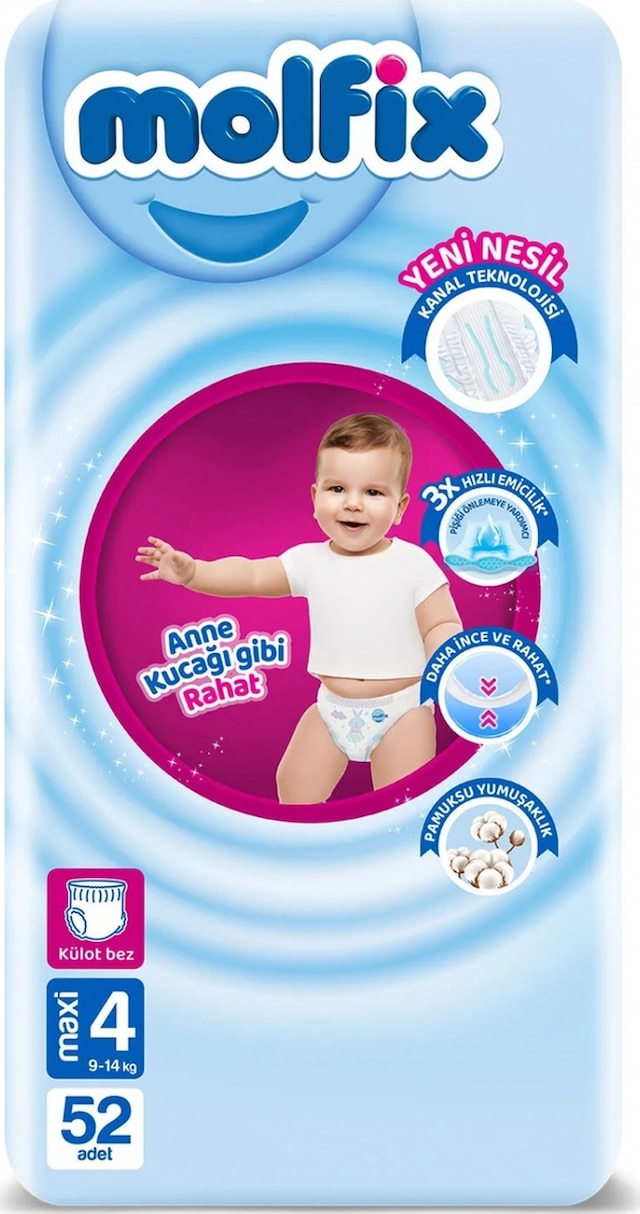 Molfix Külot Bez Fırsat Paketi 4 Beden 7-14 Kg 52 Adet 4 Numara