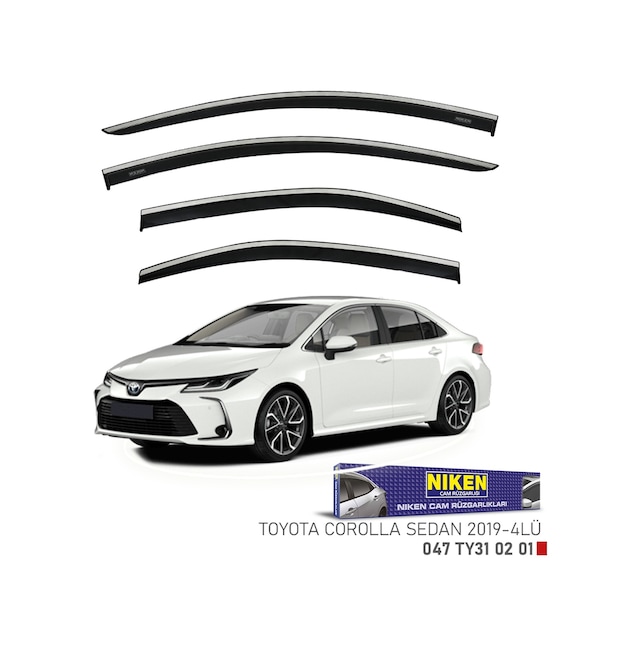 Toyota Corolla Uyumlu Kromlu Cam Rüzgarlığı Niken 2019-2020-2021